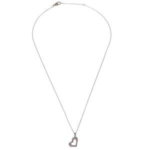 Piaget Limelight Hearts Pendant 18K White Gold With Pave Diamonds Silver